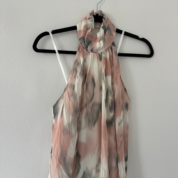 Anthropologie Maeve Halter Sheer Printed Maxi Dress Size Small New - Picture 3 of 7